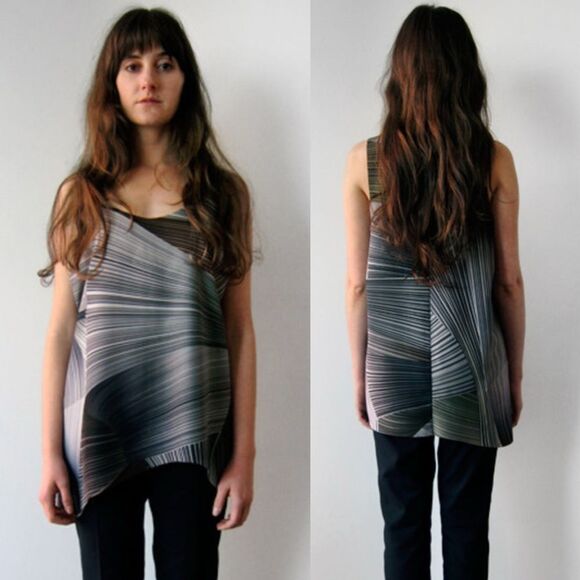 PELICAN AVENUE Size M NWT Atreyu Tank Printed Pattern Sleeveless Top Pelican Ave